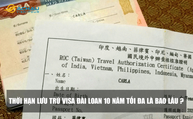 Visa Đài Loan 10 năm