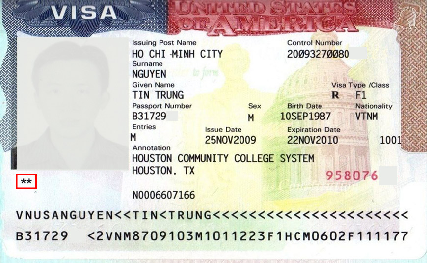 3 Dấu sao hoa thị trên Visa Mỹ có ý nghĩa gì? 2
