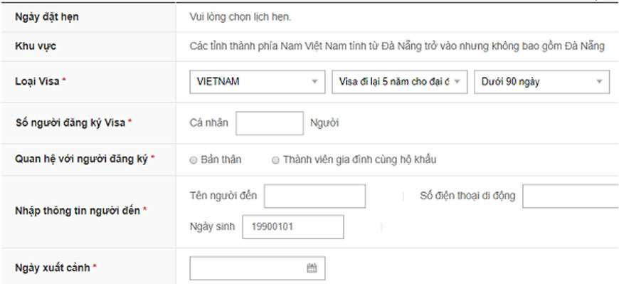 Hướng dẫn chi tiết cách đặt lịch hẹn xin Visa Hàn Quốc Online 5